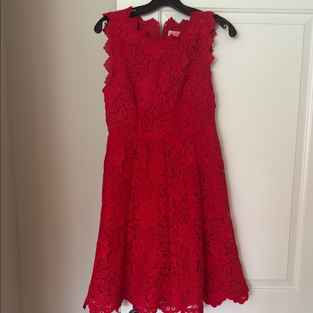 Kate Spade Red Sleeveless A-Line Dress